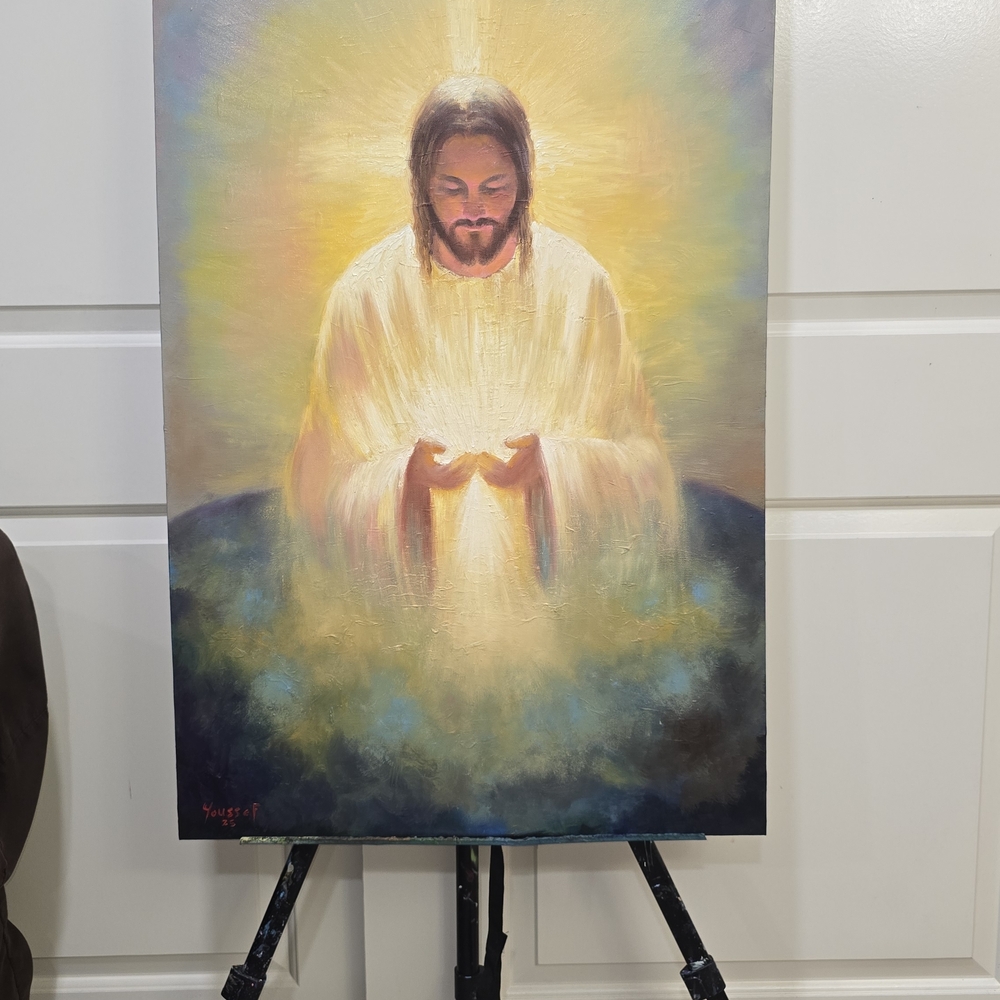 Divine Light Art Paint.     Original Oil On Canvas 24x36. - Picture 3 of 4